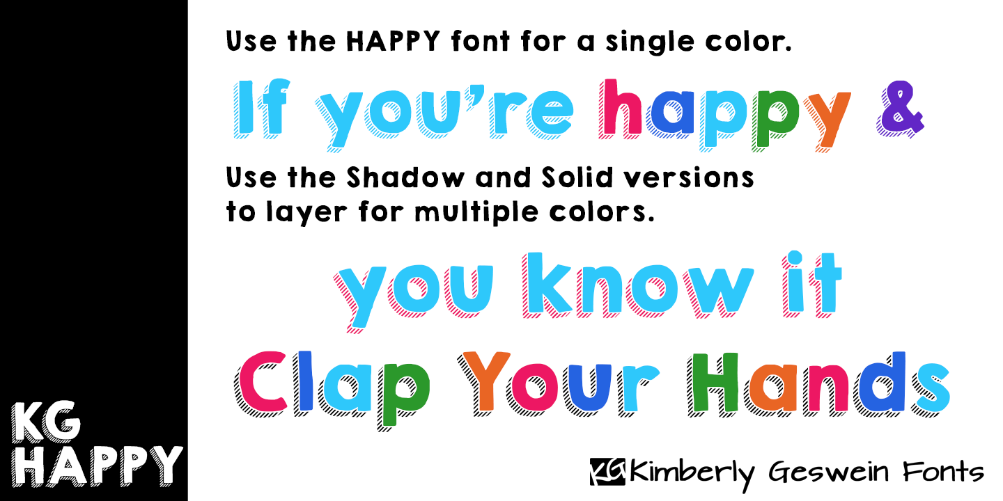 Пример шрифта KG HAPPY Solid